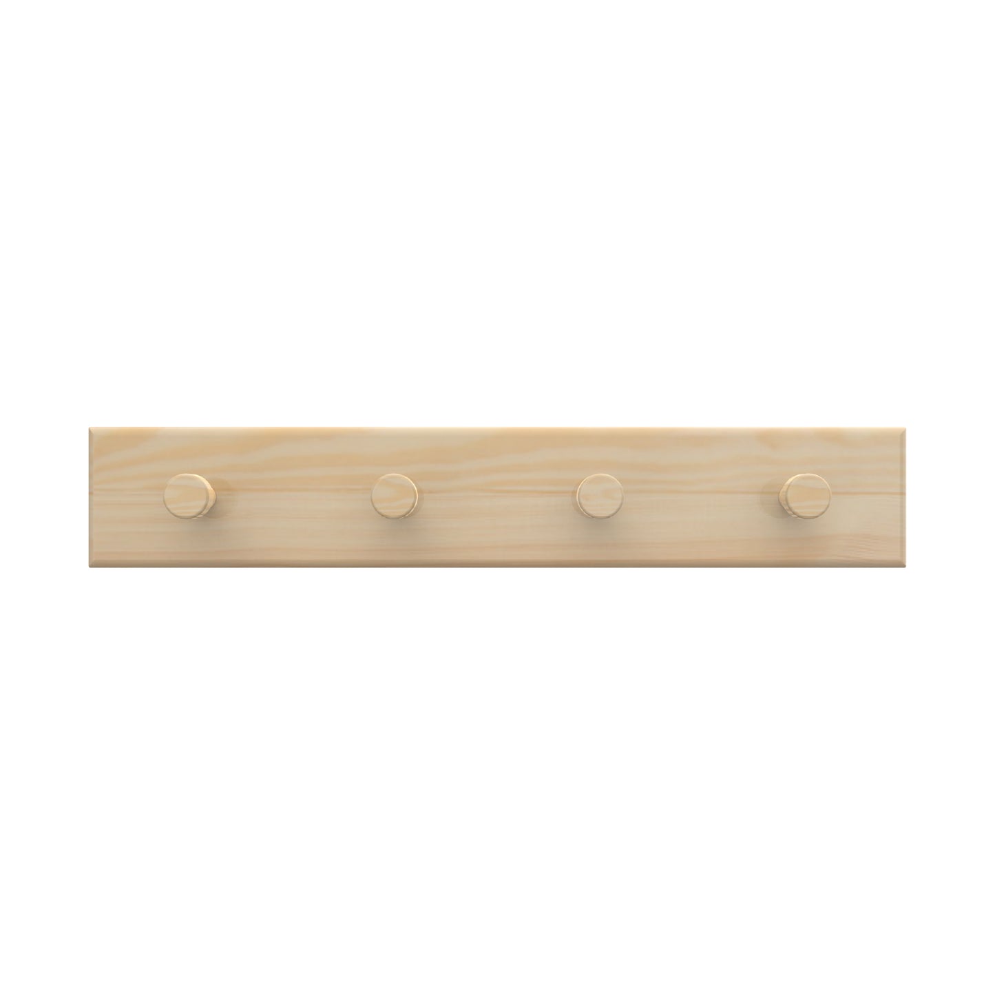 4 Timber Hooks on Pine Board Key Rack