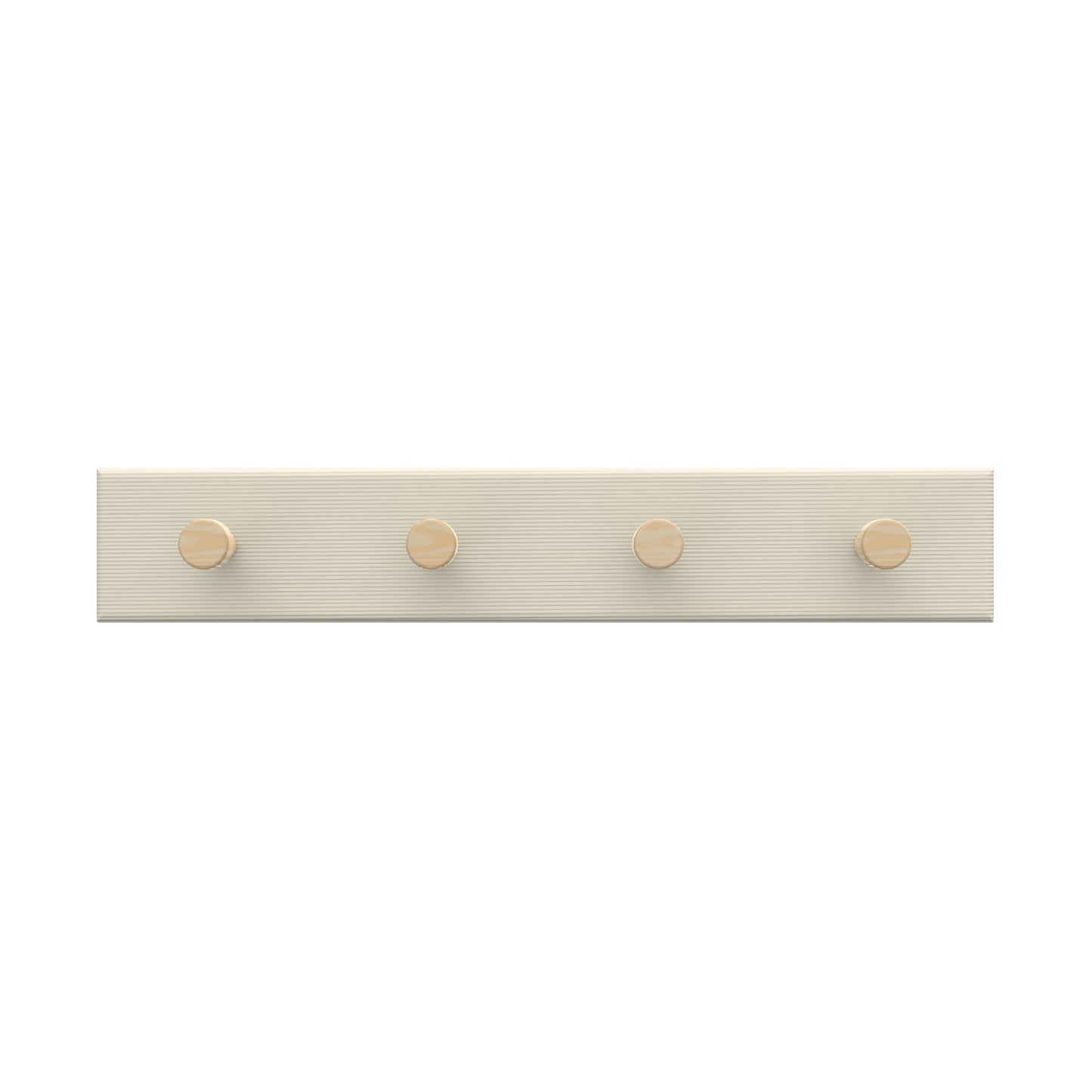 4 Timber Hooks on Beige Board Key Rack